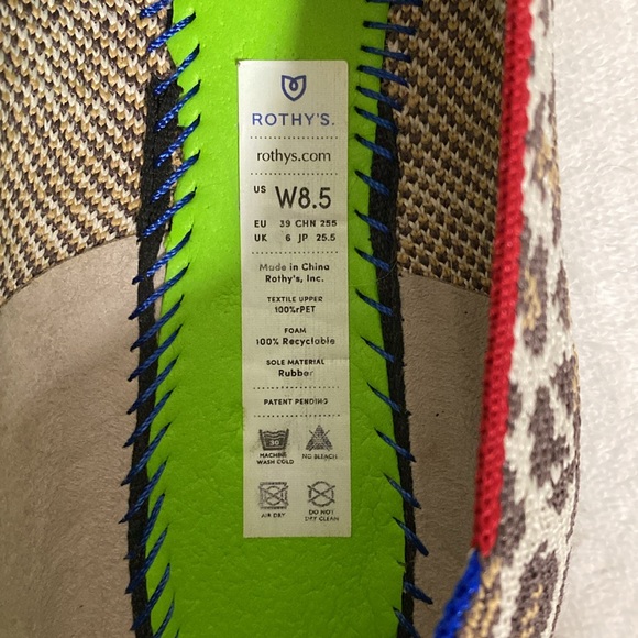 Rothy’s Loafer women’s 8.5 leopard with red trim - Picture 9 of 10